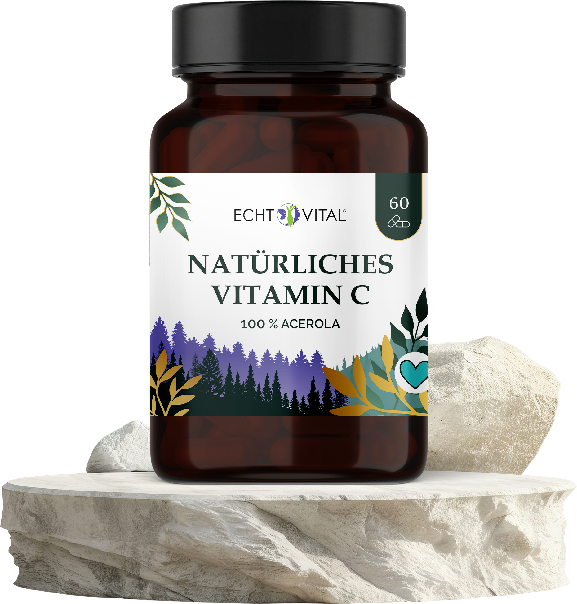 Vitamin C Kapseln aus Acerola - ECHT VITAL Premium Qualität